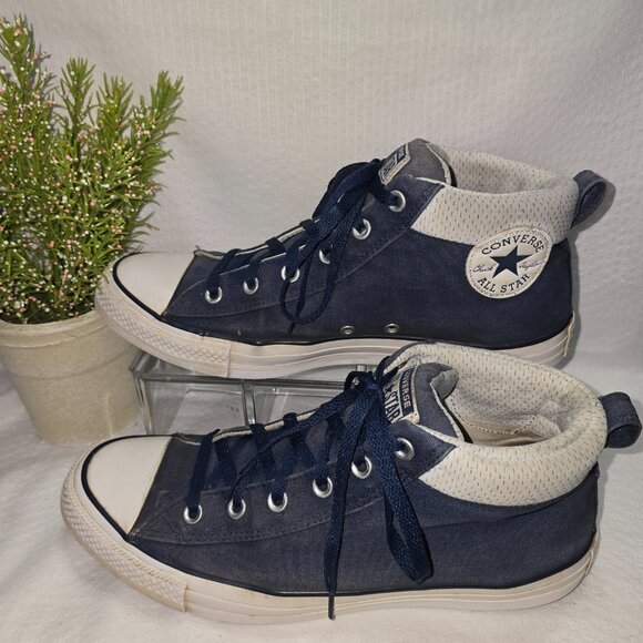 CONVERSE CTSA MIDTOP ALL STAR CANVAS SNEAKER BLUE MENS SIZE 10.5 GUC - Picture 6 of 10